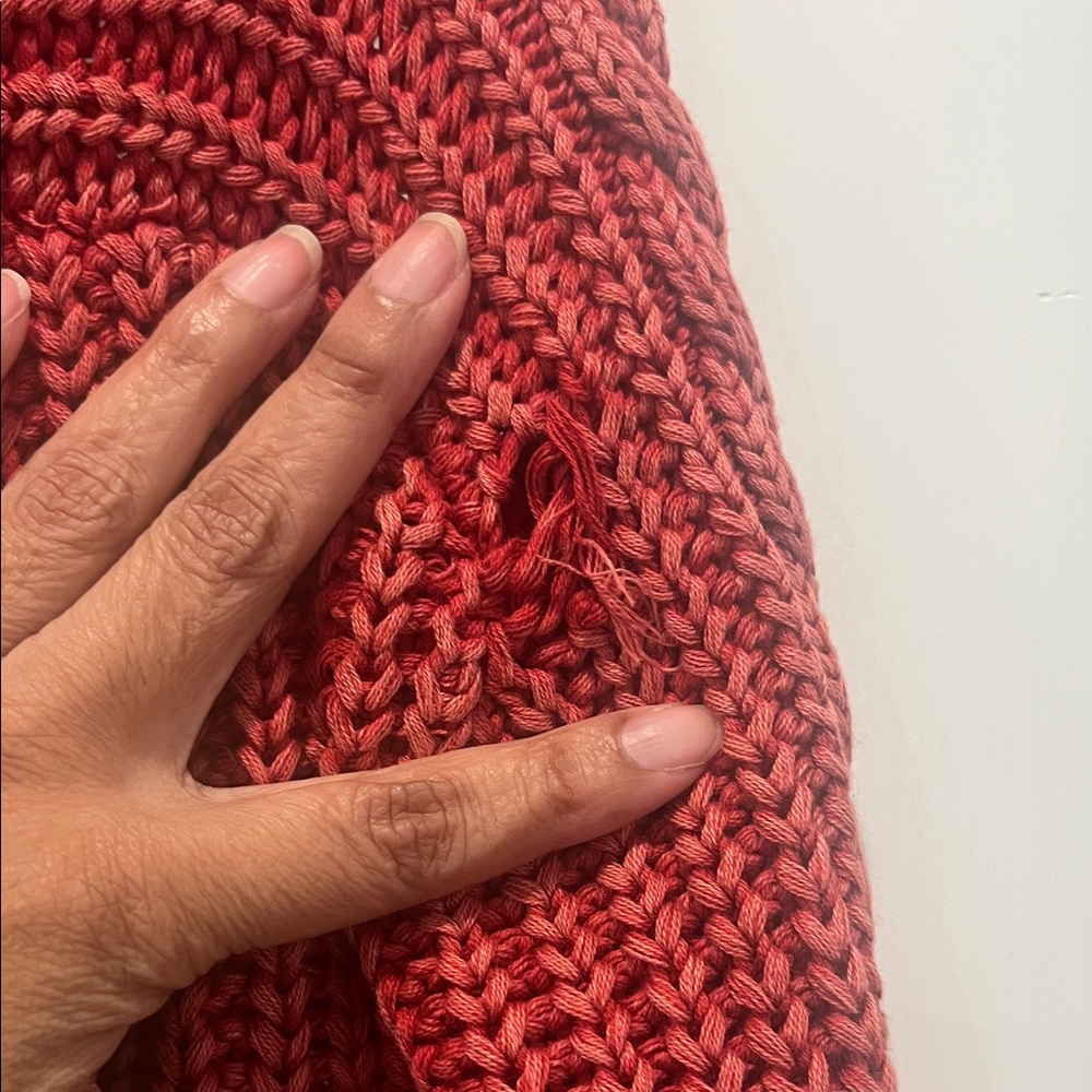 Free People Rich Red Cable Knit Sweater - Picture 5 of 9